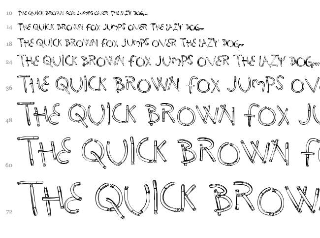 Holy Smokes font waterfall